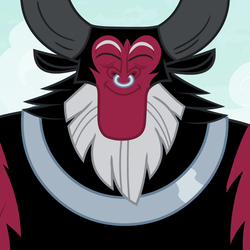Size: 1079x1078 | Tagged: safe, screencap, lord tirek, centaur, g4, the ending of the end, adorable face, bust, cropped, cute, daaaaaaaaaaaw, dhx is trying to murder us, eyes closed, happy, male, nose piercing, nose ring, piercing, septum piercing, smiling, solo, sweet dreams fuel, tirebetes, when he smiles