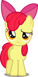 Size: 3000x6051 | Tagged: safe, artist:dashiesparkle, apple bloom, earth pony, pony, the show stoppers, confused, female, filly, simple background, solo, transparent background, vector