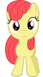 Size: 2502x4477 | Tagged: safe, artist:artpwny, edit, editor:slayerbvc, vector edit, apple bloom, earth pony, pony, g4, accessory-less edit, female, filly, missing accessory, simple background, solo, transparent background, vector