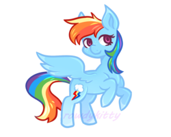 Size: 1280x1022 | Tagged: safe, artist:rowdykitty, rainbow dash, pony, g4, female, simple background, solo, transparent background, watermark
