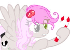 Size: 1487x1017 | Tagged: safe, artist:2pandita, oc, oc only, oc:pandita, pegasus, pony, candy, candy cane, female, food, mare, simple background, solo, transparent background