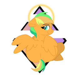Size: 1800x1800 | Tagged: safe, artist:ponkus, oc, oc only, pegasus, pony, bedroom eyes, female, halo, mare, simple background, solo, transparent background