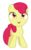 Size: 3793x6162 | Tagged: safe, artist:estories, edit, editor:slayerbvc, vector edit, apple bloom, earth pony, pony, g4, accessory-less edit, cute, female, filly, missing accessory, open mouth, simple background, solo, transparent background, vector