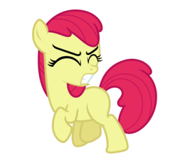 Size: 5533x5258 | Tagged: safe, artist:estories, edit, editor:slayerbvc, vector edit, apple bloom, earth pony, pony, g4, absurd resolution, accessory-less edit, female, filly, missing accessory, simple background, solo, transparent background, vector