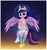 Size: 3060x3240 | Tagged: safe, artist:andelai, twilight sparkle, alicorn, pony, semi-anthro, g4, the last problem, arm hooves, belly button, clothes, crown, female, high res, hoof shoes, jewelry, looking at you, mare, midriff, older, older twilight, older twilight sparkle (alicorn), peytral, princess twilight 2.0, regalia, smiling, solo, stockings, thigh highs, twilight sparkle (alicorn), zettai ryouiki