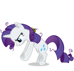 Size: 650x625 | Tagged: safe, artist:sasha-flyer, rarity, pony, unicorn, g4, animated, animated png, bipedal, dirty, female, mare, rarity is not amused, simple background, transparent background, unamused, vector