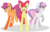 Size: 1024x651 | Tagged: safe, artist:pointdelta, apple bloom, scootaloo, sweetie belle, earth pony, pegasus, pony, unicorn, g4, chest fluff, cutie mark crusaders, open mouth, simple background, transparent background, trio