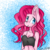 Size: 768x768 | Tagged: safe, artist:_zunpop, pinkie pie, earth pony, anthro, g4, female, solo