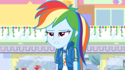 Size: 1164x655 | Tagged: safe, screencap, rainbow dash, dashing through the mall, equestria girls, equestria girls specials, g4, my little pony equestria girls: better together, my little pony equestria girls: holidays unwrapped, female, geode of super speed, magical geodes