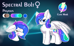 Size: 1920x1200 | Tagged: safe, artist:lunar froxy, oc, oc only, oc:spectral bolt, pegasus, pony, blushing, body freckles, butt freckles, chest freckles, female, freckles, mare, reference sheet, solo