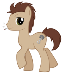Size: 2076x2430 | Tagged: safe, artist:petraea, oc, oc only, earth pony, pony, cigarette, high res, male, simple background, solo, stallion, transparent background, vector