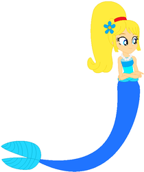 Size: 539x643 | Tagged: safe, artist:lavender-doodles, artist:prettycelestia, artist:user15432, mermaid, equestria girls, g4, barely eqg related, base used, clothes, crossover, equestria girls style, equestria girls-ified, fins, flower, flower in hair, jewelry, mermaid tail, mermaidized, mermay, metroid, necklace, pearl necklace, samus aran, solo, species swap, super smash bros., tail