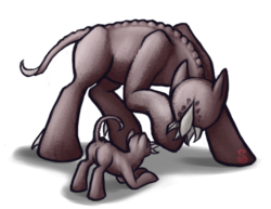 Size: 1584x1223 | Tagged: safe, artist:shrineheart, monster pony, pony, the strain