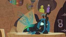 Size: 1920x1080 | Tagged: safe, screencap, queen chrysalis, changeling, g4, the ending of the end, female, solo