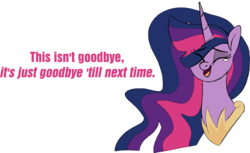 Size: 961x590 | Tagged: safe, artist:taaffeiite, derpibooru exclusive, twilight sparkle, alicorn, pony, equestria girls, g4, my little pony equestria girls: rainbow rocks, season 9, the last problem, bust, crying, dialogue, end of ponies, ethereal mane, female, jewelry, mare, movie reference, older, older twilight, older twilight sparkle (alicorn), open mouth, princess twilight 2.0, regalia, simple background, smiling, solo, tears of joy, transparent background, twilight sparkle (alicorn)