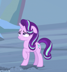 Size: 488x520 | Tagged: safe, edit, edited screencap, screencap, starlight glimmer, pony, unicorn, g4, the ending of the end, animated, cropped, female, floating, gif, i must go, majestic as fuck, reversed, solo