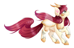 Size: 1024x677 | Tagged: safe, artist:fuyusfox, oc, oc only, breezie, original species, pony, adoptable, adopted, aurora (child of light), child of light, colored pinnae, female, mare, ponified, solo, terran, watermark