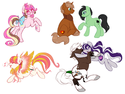 Size: 1500x1128 | Tagged: safe, artist:noxxplush, oc, earth pony, pegasus, pony, unicorn