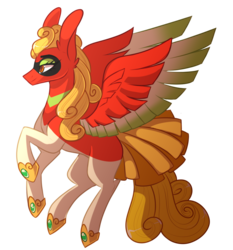 Size: 1303x1400 | Tagged: safe, artist:sararini, ho-oh, pony, ear fluff, pokémon, ponified, simple background, solo, transparent background