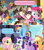 Size: 1366x1536 | Tagged: safe, edit, edited screencap, screencap, fluttershy, pinkie pie, rainbow dash, spike, twilight sparkle, alicorn, dragon, pony, g4, the ending of the end, applejack safe, avalanche, bow, comic, cupcake, dialogue, electric fan, flying, food, mess, rarity safe, screencap comic, speech bubble, sprinkles, twilight sparkle (alicorn), window, winged spike, wings