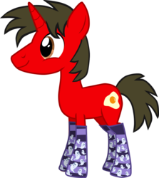 Size: 2782x3114 | Tagged: safe, artist:shadymeadow, oc, oc only, oc:fried egg, pony, unicorn, clothes, high res, male, simple background, socks, solo, stallion, transparent background