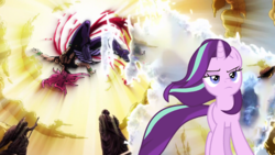 Size: 1280x720 | Tagged: safe, starlight glimmer, pony, g4, the ending of the end, diavolo, starlight glimmer in places she shouldn't be