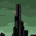 Size: 144x144 | Tagged: safe, artist:kolonsky, fallout equestria, fallout equestria: project horizons, animated, city, cloud, cloudy, fanfic art, hoofington, icon, ministry of awesome, no pony, pixel art, skyscraper, the core
