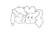 Size: 1200x900 | Tagged: safe, artist:kurisunimii, applejack, pinkie pie, pony, g4, chibi, cute, disembodied head, dot eyes, female, lesbian, monochrome, ship:applepie, shipping, simple background, sketch, white background
