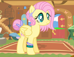 Size: 1264x988 | Tagged: safe, artist:theponygaming, fluttershy, pegasus, pony, g4, alternate hairstyle, base used, female, older, solo