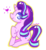 Size: 688x750 | Tagged: safe, artist:softyshy, starlight glimmer, pony, unicorn, g4, cute, eye clipping through hair, female, glimmerbetes, heart, heart eyes, mare, no pupils, profile, simple background, sitting, solo, transparent background, wingding eyes