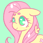 Size: 150x150 | Tagged: safe, artist:softyshy, fluttershy, pegasus, pony, g4, beanbrows, bust, cute, eyebrows, female, floating wings, floppy ears, heart eyes, icon, mare, no pupils, portrait, shyabetes, simple background, smiling, solo, teal background, three quarter view, wingding eyes, wings