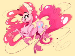 Size: 2360x1767 | Tagged: safe, artist:marbola, pinkie pie, earth pony, pony, g4, cheek fluff, chest fluff, colored hooves, cute, cutie mark, diapinkes, ear fluff, female, leg fluff, mare, open mouth, smiling, solo, unshorn fetlocks