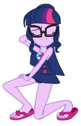 Size: 384x594 | Tagged: safe, artist:n3ro 182, sci-twi, twilight sparkle, equestria girls, g4, i'm on a yacht, my little pony equestria girls: better together, adorasexy, arm behind head, beautiful, beautisexy, clothes, cute, digital art, feet, female, flip-flops, glasses, one-piece swimsuit, pose, sandals, sci-twi swimsuit, sexy, simple background, sleeveless, smiling, solo, swimsuit, transparent background, vector