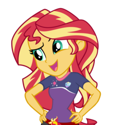 Size: 3000x3258 | Tagged: safe, artist:keronianniroro, edit, editor:3dr, sunset shimmer, equestria girls, g4, /mlp/, 4chan cup, clothes, female, hand on hip, high res, jersey, solo