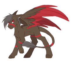 Size: 2373x1987 | Tagged: safe, artist:fluxittu, oc, oc only, oc:sorex, pegasus, pony, male, simple background, solo, stallion, transparent background, two toned wings, wings