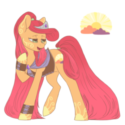 Size: 2000x2000 | Tagged: safe, artist:koolcatloveanimals, oc, oc only, oc:sunset sweetie, earth pony, pony, clothes, female, high res, jewelry, mare, princess, solo, tiara