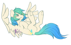 Size: 3124x2000 | Tagged: safe, artist:koolcatloveanimals, oc, pegasus, pony, high res, on back, spread wings, wings