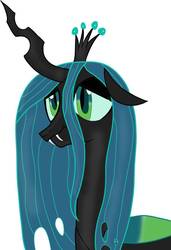 Size: 739x1081 | Tagged: safe, artist:bakanato, queen chrysalis, changeling, changeling queen, g4, female, solo