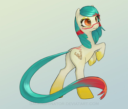 Size: 920x785 | Tagged: safe, artist:saurabhinator, oc, oc only, oc:citali, earth pony, pony, dock, facial markings, female, gradient background, mare, rearing, solo