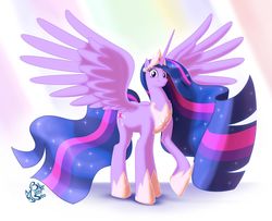 Size: 1600x1296 | Tagged: safe, artist:blue-paint-sea, twilight sparkle, alicorn, pony, g4, the last problem, crown, cute, end of ponies, ethereal mane, female, hoof shoes, jewelry, older, older twilight, older twilight sparkle (alicorn), peytral, princess twilight 2.0, regalia, solo, spread wings, twiabetes, twilight sparkle (alicorn)