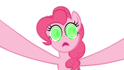 Size: 3840x2160 | Tagged: safe, artist:petraea, pinkie pie, earth pony, pony, bridle gossip, g4, evil enchantress, female, high res, simple background, solo, swirly eyes, transparent background, vector