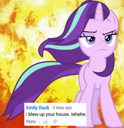 Size: 999x1024 | Tagged: safe, starlight glimmer, pony, g4, the ending of the end, cool guys don't look at explosions, explosion, jacksfilms, original image, png, starlight glimmer in places she shouldn't be