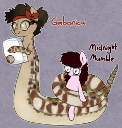 Size: 906x947 | Tagged: safe, artist:archego-art, oc, oc only, oc:gabonica, oc:midnight mumble, lamia, original species, snake, snake pony, pillow