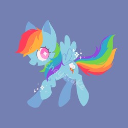 Size: 1920x1920 | Tagged: safe, artist:cilveon, rainbow dash, pegasus, pony, g4, blue background, cute, dashabetes, female, mare, open mouth, simple background, solo