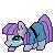 Size: 50x50 | Tagged: safe, artist:yokokinawa, part of a set, maud pie, earth pony, pony, g4, animated, bouncing, female, pixel art, simple background, solo, transparent background