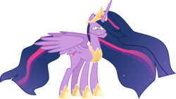 Size: 7807x4374 | Tagged: safe, artist:crystalmagic6, edit, twilight sparkle, alicorn, pony, g4, the last problem, absurd resolution, and it's already shit, awkward smile, crown, cutie mark, ethereal mane, female, jewelry, looking at you, mare, meme, moe syzlak, older, older twilight, older twilight sparkle (alicorn), princess twilight 2.0, regalia, simple background, smiling, solo, starry mane, tiara, transparent background, twilight sparkle (alicorn), updated