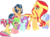 Size: 2407x1789 | Tagged: safe, artist:luckyclau, indigo zap, lemon zest, sour sweet, sugarcoat, sunny flare, sunset shimmer, alicorn, pony, g4, my little pony: friendship is magic, the last problem, alicornified, alternate mane six, digital art, earth pony lemon zest, equestria girls ponified, ethereal mane, female, older, older indigo zap, older lemon zest, older sour sweet, older sugarcoat, older sunny flare, older sunset shimmer, pegasus sunny flare, ponified, race swap, shadow five, shimmercorn, unicorn sugarcoat