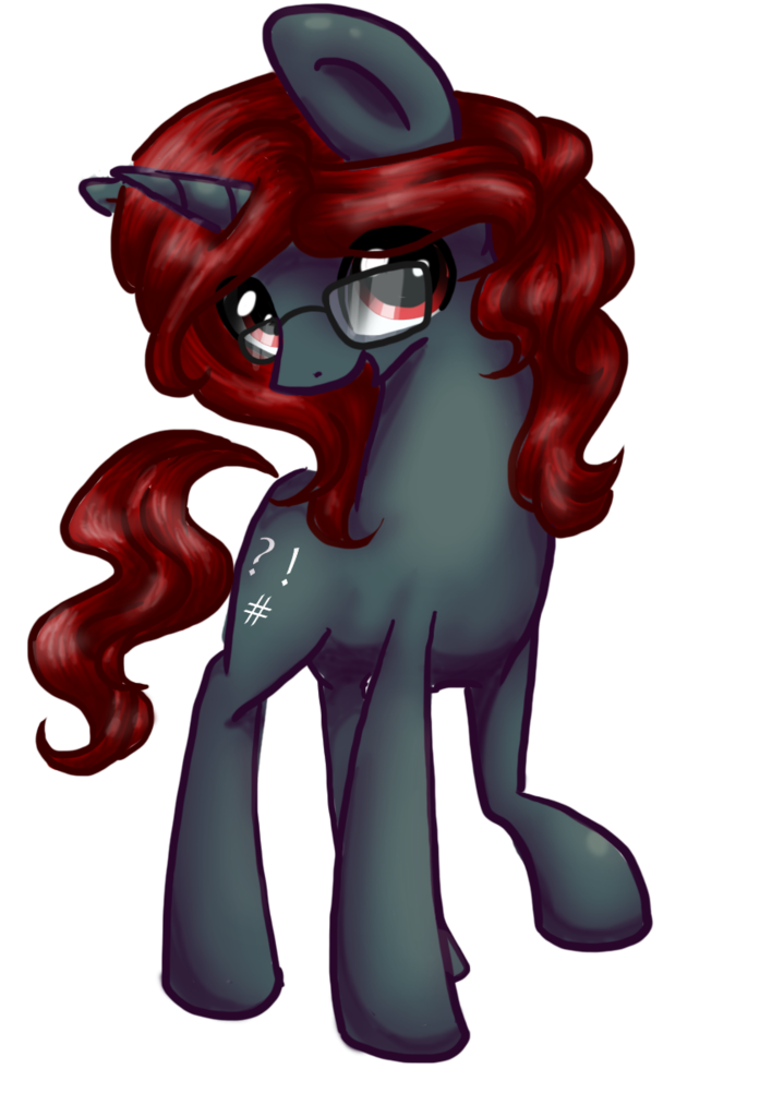 Safe Alternate Version Artist Ebonytails Oc Oc Only Oc Curse Word Pony Unicorn