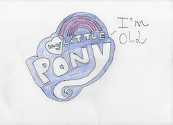 Size: 3508x2544 | Tagged: safe, artist:meanlucario, pony, high res, my little pony logo, traditional art