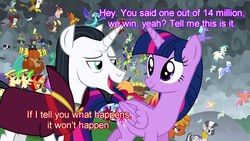 Size: 960x540 | Tagged: safe, artist:illumnious, edit, edited screencap, screencap, chancellor neighsay, flam, flim, gabby, garble, gilda, grampa gruff, greta, gretchen, little strongheart, prince rutherford, princess ember, stellar flare, twilight sparkle, yohimbine, yona's grandma, yvette, zecora, alicorn, bison, buffalo, changedling, changeling, classical hippogriff, dragon, griffon, hippogriff, pony, unicorn, yak, zebra, g4, the ending of the end, avengers: endgame, boater, cloak, clothes, doctor strange, dragoness, ear piercing, earring, endgame, equestria assemble, female, flim flam brothers, flying, glowing horn, hat, horn, iron man, jewelry, male, mare, neck rings, piercing, stallion, tony stark, twilight sparkle (alicorn)
